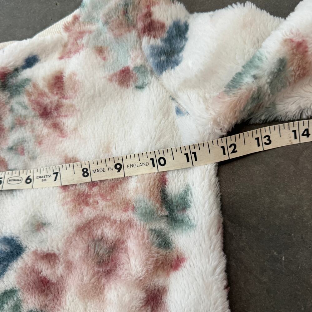 Vintage Y2K Juicy Couture Floral Toddler Youth Fur White Crewneck Pullover 3T - Picture 4 of 5